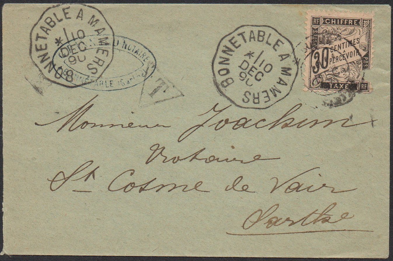 Courrier-Convoyeur Bonnétable Mamers Type II 1890